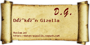 Dékán Gizella névjegykártya