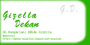 gizella dekan business card